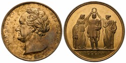 Lot 2 Stück; a) einseitige AE-Medaille o.J. von Hartig. Auf den ...