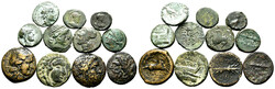 Lot Griechen (11) Lot von 11 Bronzemünzen, darunter: Thurium (1x), ...