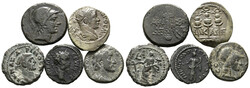 Lot Provinzialrömer (5) Lot von 5 Bronzemünzen: Amisos (1x), ...