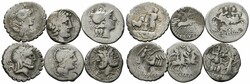 Lot Römische Republik (6) Lot von 6 Denarii der Republik. ...