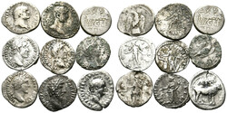 Lot Römische Kaiserzeit (9) Lot von 9 Denarii, darunter: 1x ...