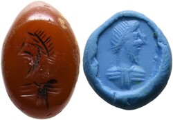 Sasanidisches Stempelsiegel (19mm) aus Karneol, ca. 3.-7. Jh. n. Chr. ...