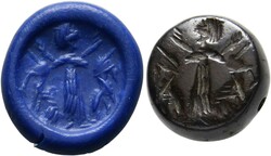 Sasanidisches Stempelsiegel (20mm) aus Hämatit, ca. 3.-7. Jh. n. Chr ...