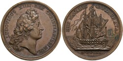 Lot 2 Stück; AE-Medaille von Jean Mauger (1648-1712): a) 1670, auf ...