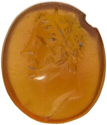 Römische Gemme (Intaglio) (12mm) aus Karneol, ca. 1.-3. Jh. n. Chr. ...