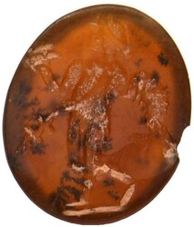 Römische Gemme (Intaglio) (11mm) aus Karneol, ca. 1.-3. Jh. n. Chr. ...