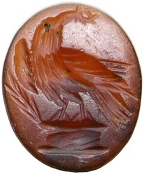 Römische Gemme (Intaglio) (12mm) aus Karneol, ca. 1.-3. Jh. n. Chr. ...