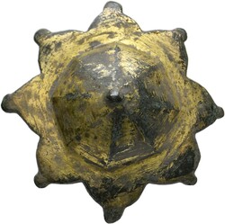 Osmanischer vergoldeter Zierbeschlag (42mm) aus Bronze, ca. 18.-19. ...