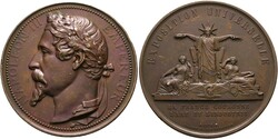 AE-Medaille 1855 v. Caque. Auf die Weltausstellung in Paris. Av.: ...