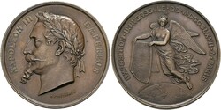 Lot 2 Stück; AE-Medaillen: a) 1867 von H. Ponscarme. Auf die ...