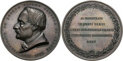 AE-Medaille (63mm) 1887 F. Stiore. Auf den Oberbürgermeister der ...