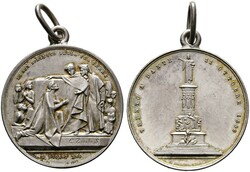 Lot 4 Stück; tragbare AR-Medaille o.J. (1893) von L. Giorgi. Auf die ...