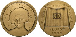 AE-Medaille (70mm) 1985 von Stanislaus Sikora (1911-2000). Auf die 19 ...