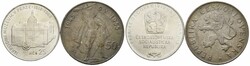 Lot 2 Stück; 50 Korun 1955 10. Jahrestag der Befreiung und 25 Korun ...