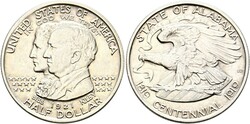 Half Dollar 1921 Alabama Centennial.Katalog: KM 148.2