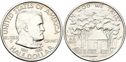 Half Dollar 1922 Grant Memorial. gereinigtKatalog: KM 151.1