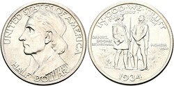Half Dollar 1934 Daniel Boone Bicentennial.Katalog: KM 165.1