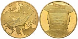 Lot 2 Stück; Bronzegussmedaille o.J. des Tiszai Vegyi-Kombinat TVK, ...