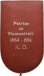 Etui für Ehrenzeichen 2. Klasse mit KD; rot bezogenes Etui mit ...