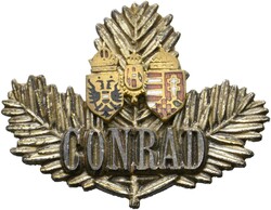 CONRAD Tannenzweig. mit aufgelegtem Doppelwappen, Tombak versilbert u ...