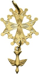 Orden vom Heiligen Geist Miniatur, Kreuz mit anhängender Taube, ...