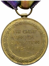 Konvolut von 2 Stück Siegesmedaille 1. Wk 1914-1918 mit Randgravour ...