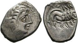 Drachme (1,95g) Cenomani(?), Typus "Skorpion", ca. Ende 2.-1. Jhdt. v ...