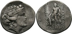 Tetradrachme (15,49g) Imitationstypus "Thasos", Klasse I (frühe ...