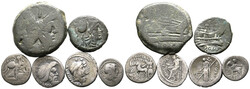 Lot (6) Lot von 6 Münzen der römischen Republik: 3x Denarii, 1x ...