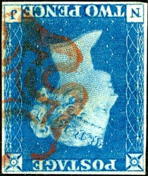 2865110: Grossbritannien 1840 2d blau