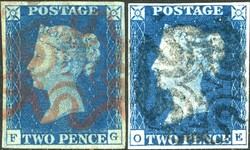 2865110: Grossbritannien 1840 2d blau