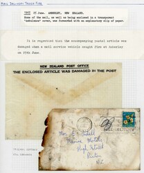 CAPTURED, FIRE DAMAGED, VANDALISM, ETC.: 1916-72 group with 9 Dec. ...