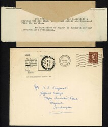 STOLEN, MISLAID MAILS, CAPETOWN, SINGAPORE ETC: 1949-57 selection inc ...