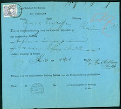 BAHNPOST 23 (2), 28, 32 & 4-LINE UNNUMBERED BAHNPOST LABELS (6) ON ...