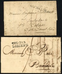 SENEGAL TO FRANCE PAIR EARLY LETTERS: 1817-23 pair inc. July 1823 EL ...