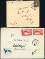 SIERRA LEONE MAILS TO GB, GERMANY, FRANCE, ETC.: 1894-1938 selection ...