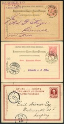 AUSTRIAN MAILS PRIOR TO & DURING OCCUPATION: 1873-1905 group with ...