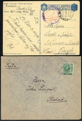 ITALIAN POST OFFICE: 1900-43 group with 1911 env. to Sweden franked ...