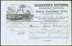 HARNDEN'S EXPRESS: 1849 EL Boston to New York with on the reverse, ...