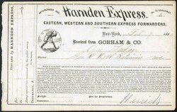 HARNDEN'S EXPRESS: 1863-6 inc. 1863 env. Washington to Detroit with v ...