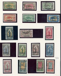 1921-1938 COLLECTION: Includes 1921 Middle Congo issues optd. ...