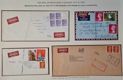 1970s-80s MACHINS ON COMMERCIAL EXPRESS MAIL TO OVERSEAS DESTINATIONS ...