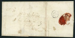 LONDON 1668 LETTER AT 3d RATE TO EXETER WITH "OC/1" BISHOP MARK: 1 ...