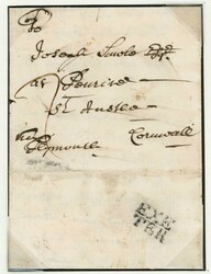 EARLY 18th CENTURY "EXETER" NAMESTAMPS - BOXED TO BELGIUM, EARLY ...