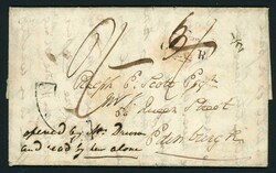 RARE TINY EXETER SCOTTISH MAIL TAX ADDITIONAL "½"[d] MARK ON COVER ...