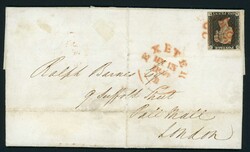 EARLIEST RECORDED(?) EXETER OR DEVON USAGE OF A 1d BLACK ON COVER - ...