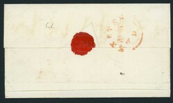 1d BLACK COVER WITH BLACK R.H. "No.5[?]" MARK & RED "EXETER/PY POST" ...