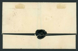 1d BLACK ON COVER WITH BLACK CDS & EARLY USAGE EXETER MALTESE CROSS; ...