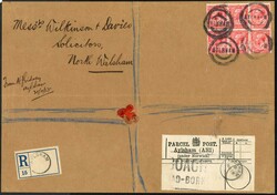 PARCEL POST: 1896-1915 with PP labels for Long Stratton franked 4½d ...