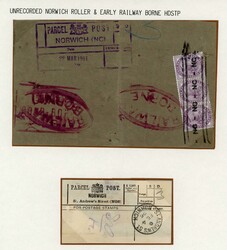 PARCEL POST: 1896-1915 with PP labels for Long Stratton franked 4½d ...